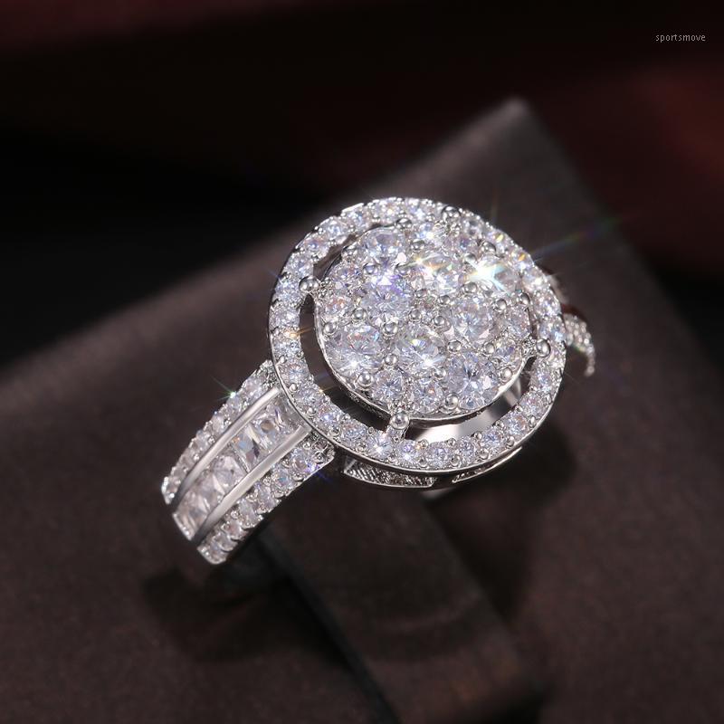 

Huitan Round Watch Shape Women Ring Wedding Party Anniversary Ring Prong Setting CZ Stones Delicate Female Jewelry New Design1