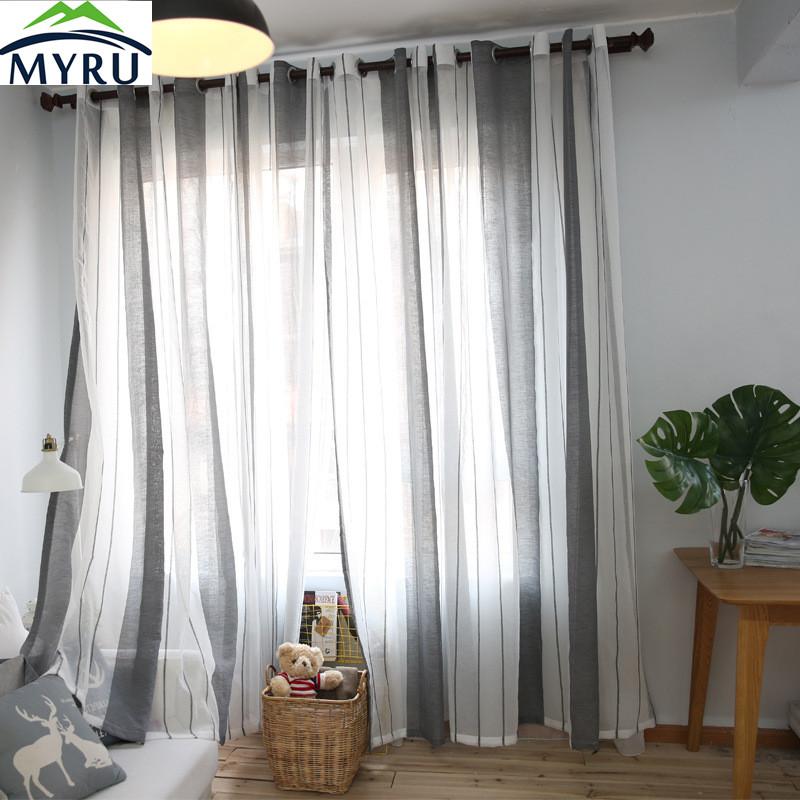 

MYRU Nordic Style Minimalism Tulle Curtain for Bedroom