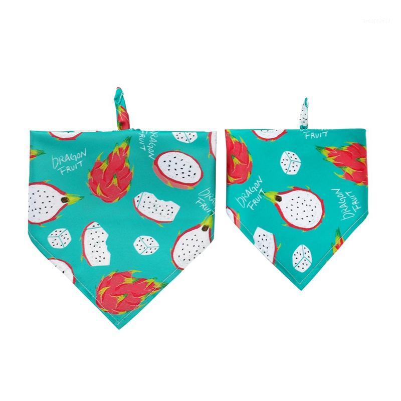 

Pet Dog Bandana Fruit Print Small Dog Cat Scarf Adjustable Cotton Puppy Bandanas Bibs Summer Pet Grooming Accessories1