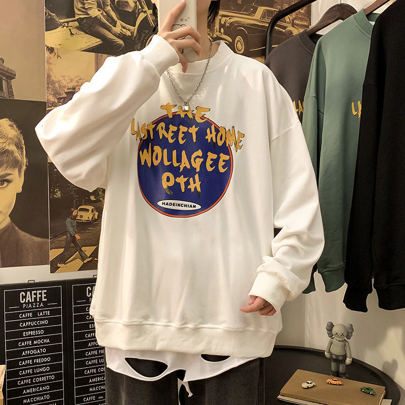 

2021 Funny Printed Men Hoodies Autumn New Men's Oversize Sweatshirts 4 Colors Man Streetwear Casual Fashion Pullovers Ll10, White