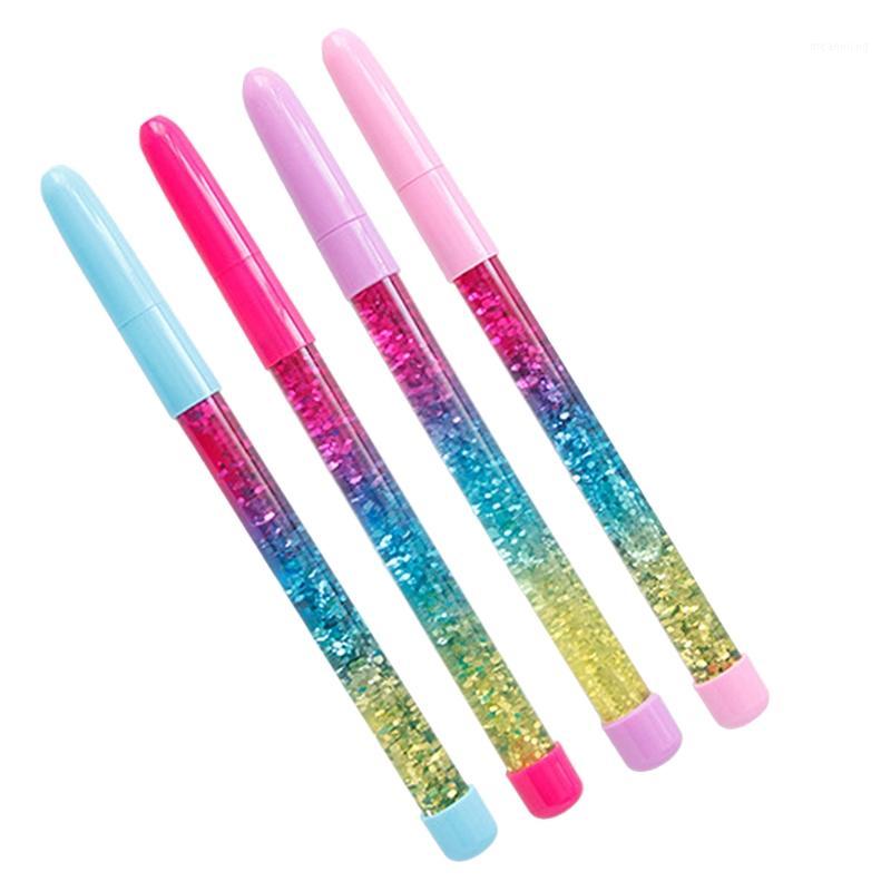 

Cute 0.5mm Rainbow Color Fairy Stick Drift Sand Glitter Crystal Ball Point Pen1, Pink