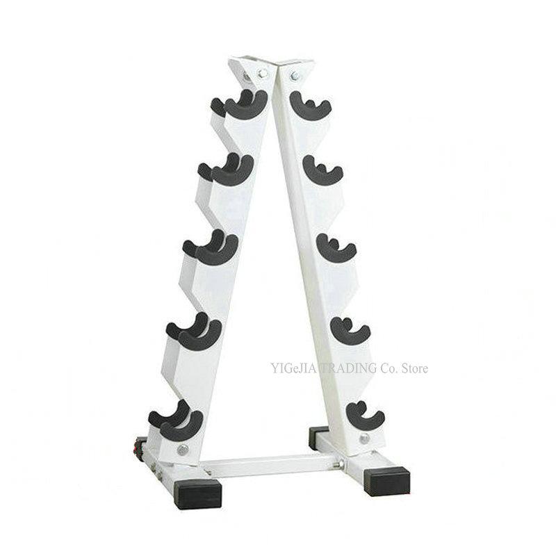 

Five-Tier Dumbbell Rack For Sport Trainer, Dumbbell Weight Storage Rack Stand, 5-Pair Triangle, White