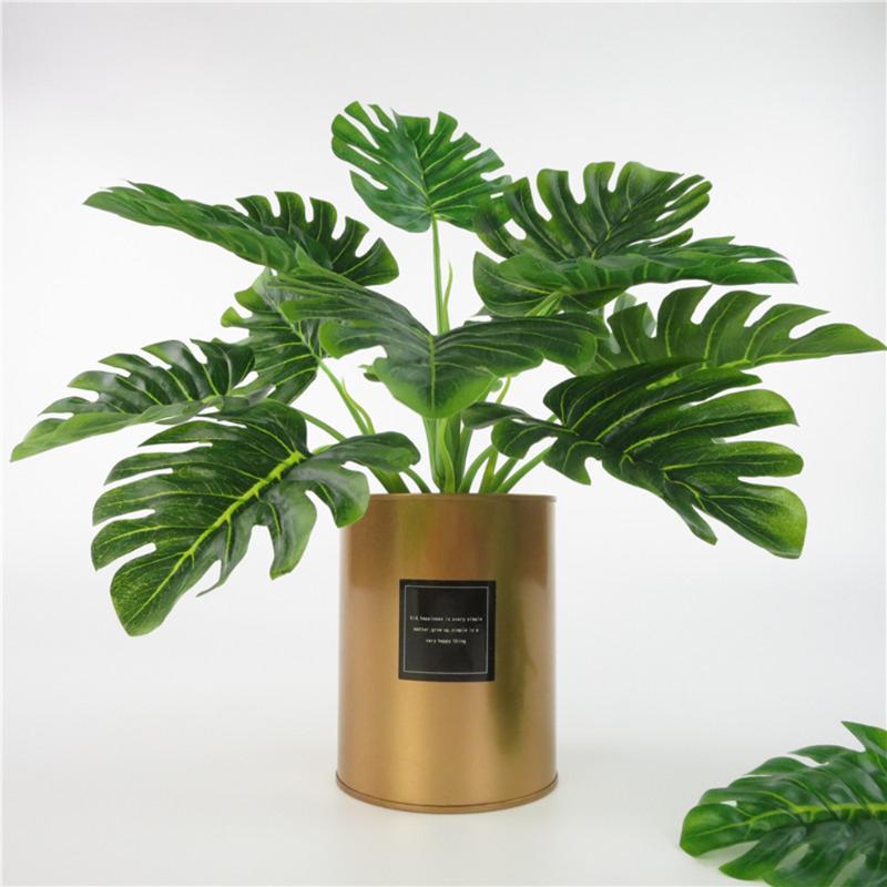 

Artificial Plant Leaf Faux Foliage Leaves Plastic Flower for Home Decor Simulation Artificial Plants Vibrantly Colored, As pic