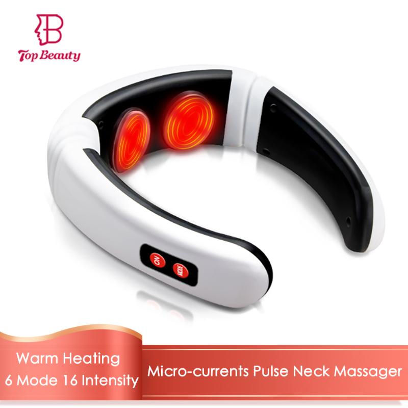 

Electric Pulse Neck Massager Microcurrents Massage Back Shoulder Warm Heating Pain Relief Health Care Currents Neck Relaxation