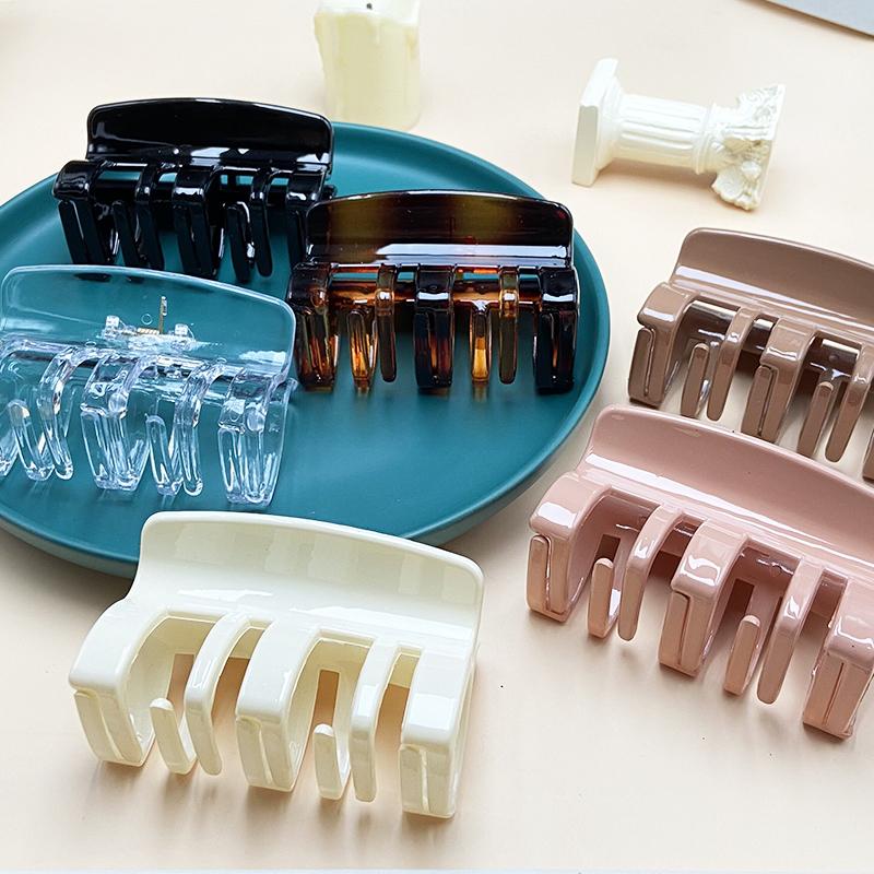 

Korean Hair Clips Women Claw Clip Elegant Solid Color Acrylic Hair Clip Claw Girls Hairclip Barrettes Accessories