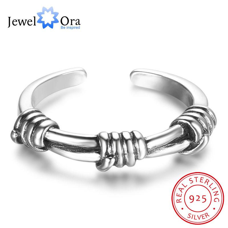 

Cluster Rings Genuine 925 Sterling Silver For Women Open Cuff Adjustable Ring Anniversary&Engagement Gift (JewelOra RI102726)