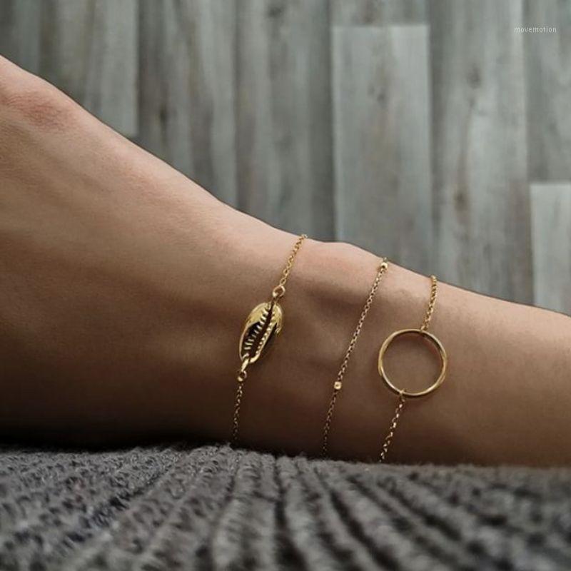 

Charms Bracelets Women Tassel Shell Bracelet Set Round Girl Round Gold Color Fashion Jewelry Bohemia Zinc Alloy Armband Pulsera1