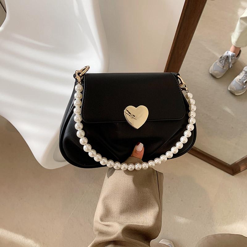 

Fashion Shoulder Bags Vintage PU Leather Chain Crossbody Handbags Purses 2021 Fashion Lady Simple Shoulder Bags, White