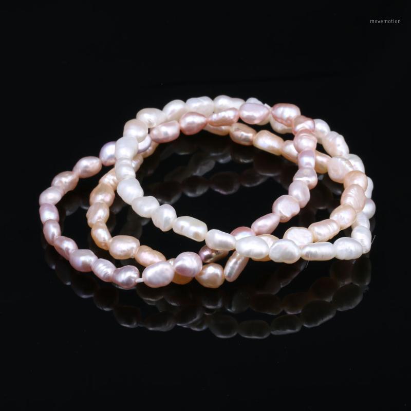 

Irregular Natural Freshwater Rice-shaped Pearl Bracelet Charms For Women Romantic Love Gift1