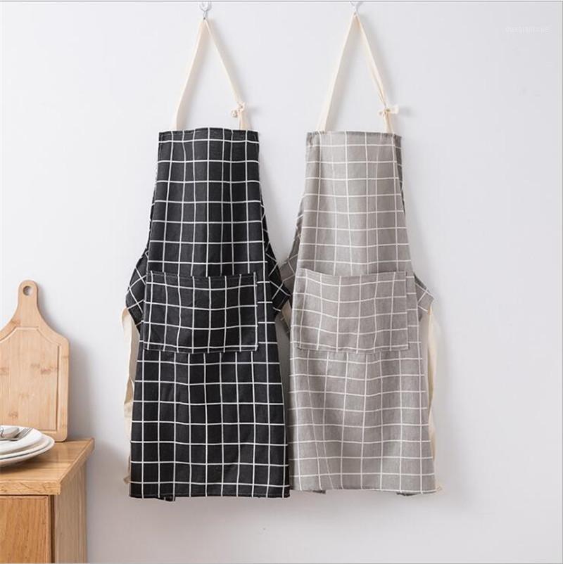 

2019 New Hot Fashion Lady Women Men Adjustable Cotton Linen High-grade Kitchen Apron for Cooking Baking Restaurant1