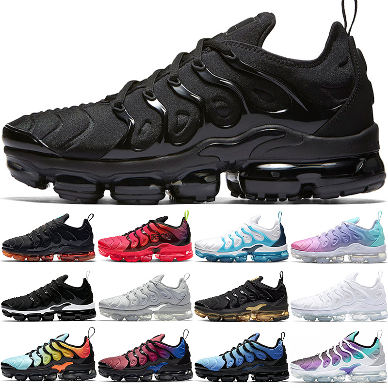

TN Plus Xamropav Shoes Men Women Triple White Black Cool Grey Hyper Blue Red South Beach Mens Trainers Sports Sneakers Size 36-47, Triple black 36-47