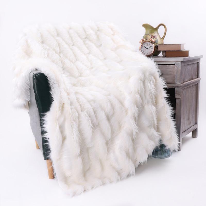 

Fur Blanket European Luxury Imitation Fur Blanket Soft Furnishing Living Room Bay Window Sofa Cover Bed End Blan