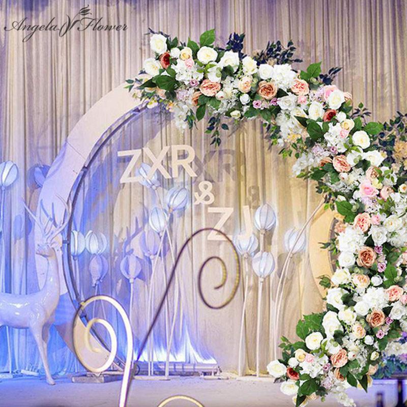 

Variety of styles custom silk flore row wedding arch backdrop decor artificial flower arrangement wall ball decor flower bouquet, 17
