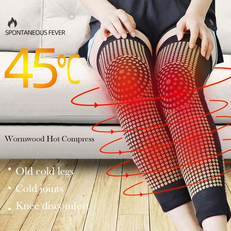 

Elbow & Knee Pads 1 Pair Dot Matrix Self Heating Brace Sport Kneepad Tourmaline Support For Arthritis Joint Pain Relief Recovery, Color 4