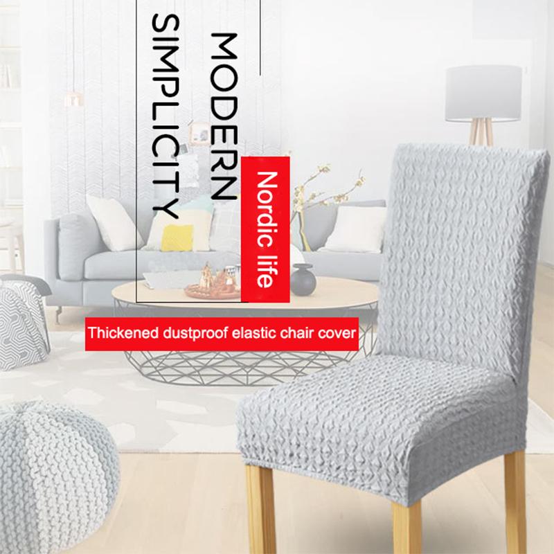 

Polar Fleece Fabric Chair Cover Elastic Spandex Chair Covers for Dining Room/Kitchen Stretch Cover with Back Dining