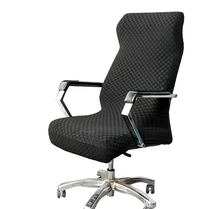

Knitted Jacquard Home Furniture Protector Soft Slipcovers Computer Seat Dustproof Armchair Stretch Removable Office Chair Cover