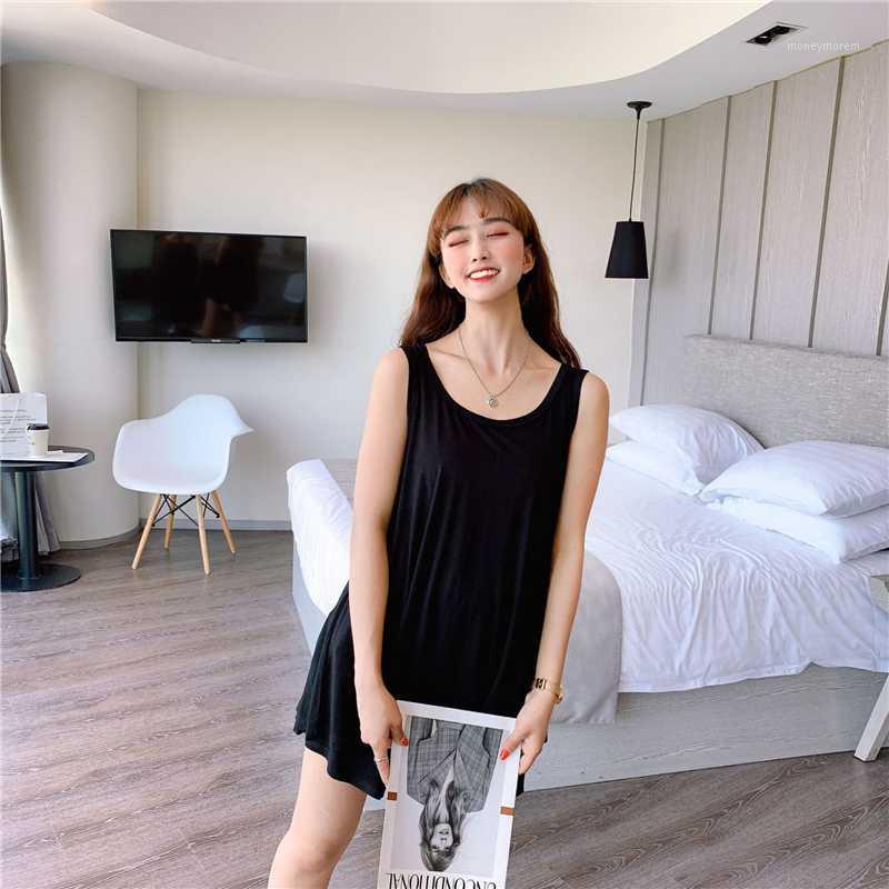 

Summer pajamas thin section modal vest shorts two-piece sports and leisure plus size loose home service suit pijama mujer1, Gray