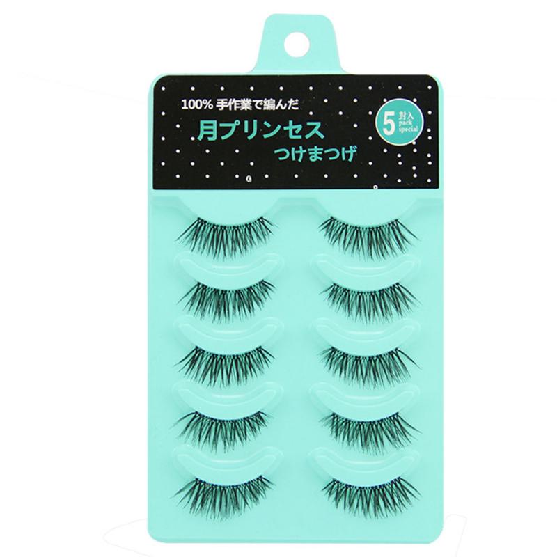 

5 Pair Makeup Fashion Cosmetic Party Long Easy Remove False Eyelash Charming Natural Handmade Artificial Fiber Lashes Extension