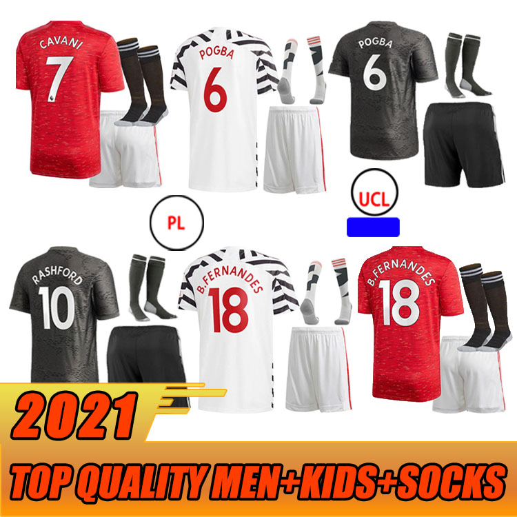 

2020 2021 soccer jerseys CAVANI FERNANDES UNITED RASHFORD UTD football shirt 20 21 FOURTH man + kids kit SOCKS HUMANRACE, Black;yellow