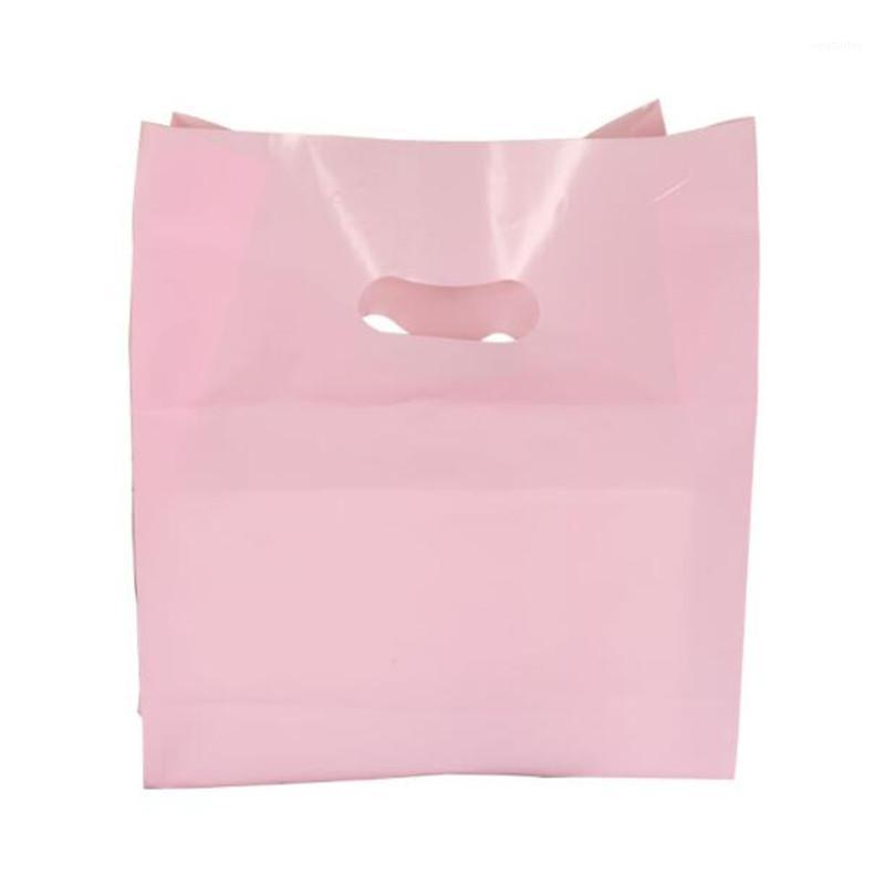 

50Pcs/Lot Bags Shopping Bag Supermarket Plastic Bags With Handle Packaging Clothes Birthday Wedding Party Present Pouches1