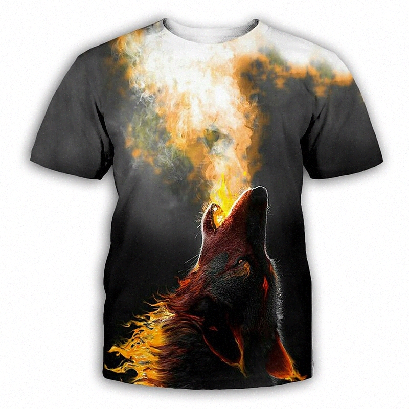 Men's T shirt Shirt 3D Print Graphic Round Neck Party Daily Print Short Sleeve Tops Exaggerated Dark Gray b9mA#