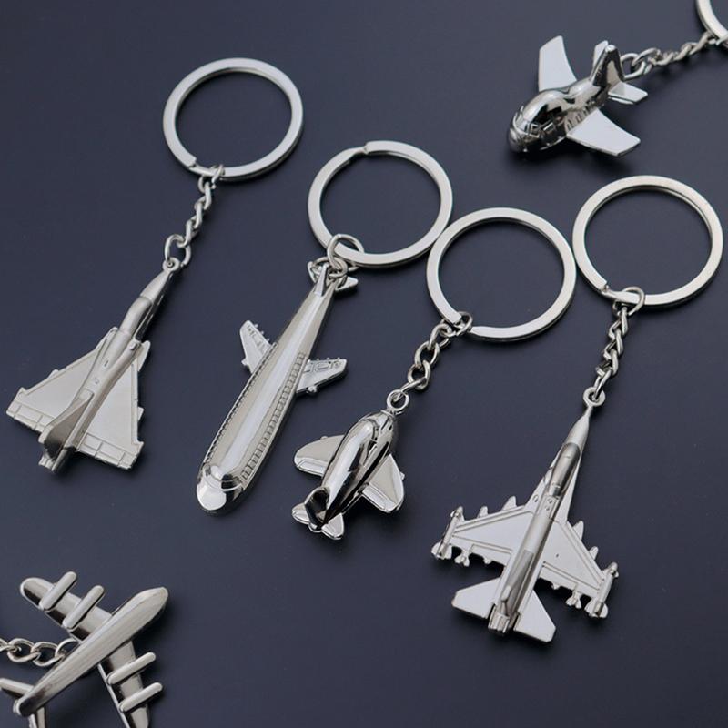 

Keychains For Men Car Bag Keyring Airplane Model Aircraft Travel Fashion Gift 1 Pc