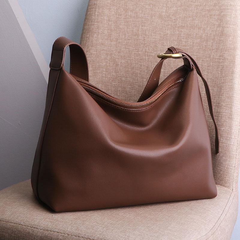 

Women Leather Shoulder Bag Fashion Cowhide Women's handbag Quality Women's handbag Luxury Designer Women Leather, Black