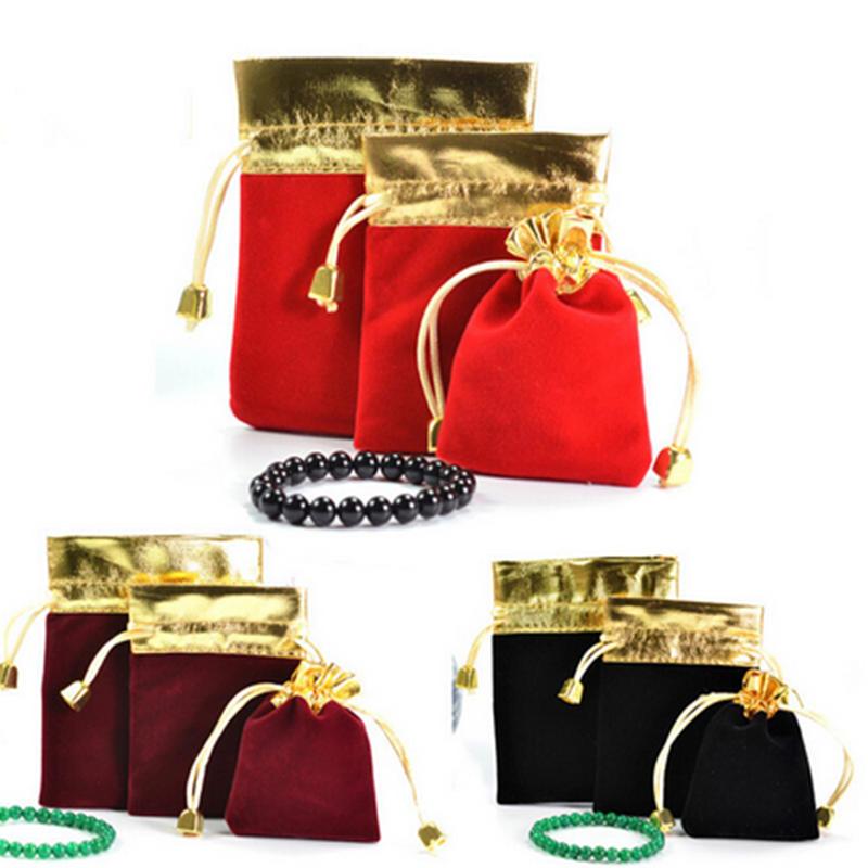 

Gift Wrap 10pc Organza Jewelry Gold Velvet Bag Wedding Party Favor Cotton Candy Gifts