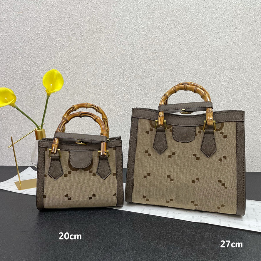 

New fashion bamboo bag Woman Leather Shoulder Tote Shopping Purse Shopper handbag, Beige