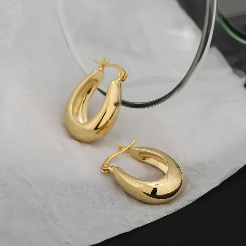 

High Quality Geometric Oval Drop Earrings For Women Fashion Jewelry Classic Design Korean Ladies Ear Ring Jewellery