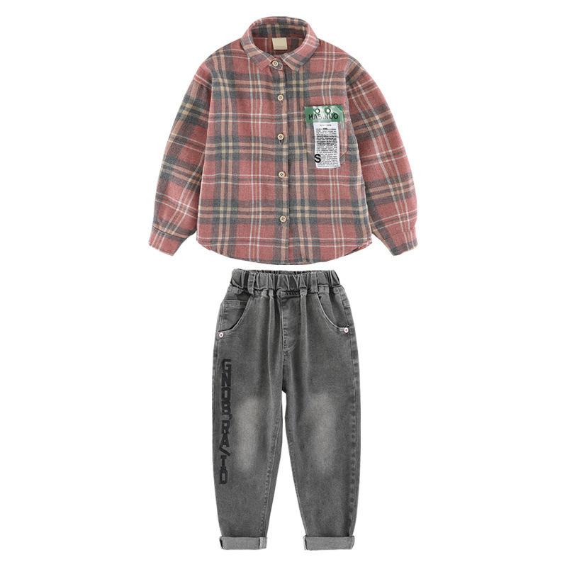 

2020 New Style GIRL'S Children's Shirt Two-Piece Set 3.11