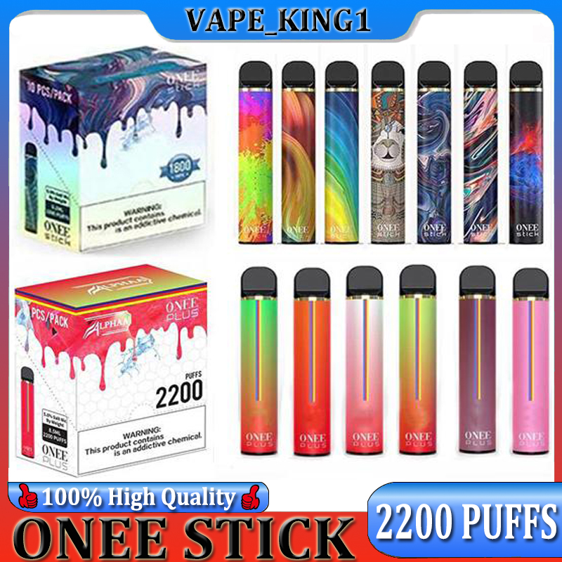 

Kangvape Onee Stick Alphaa Plus Disposable Electronic Cigarettes Vape Pen Kit 1100mAh Battery 1900 2200 Puffs 6.5ml Pre-Filled Cartridge Pod