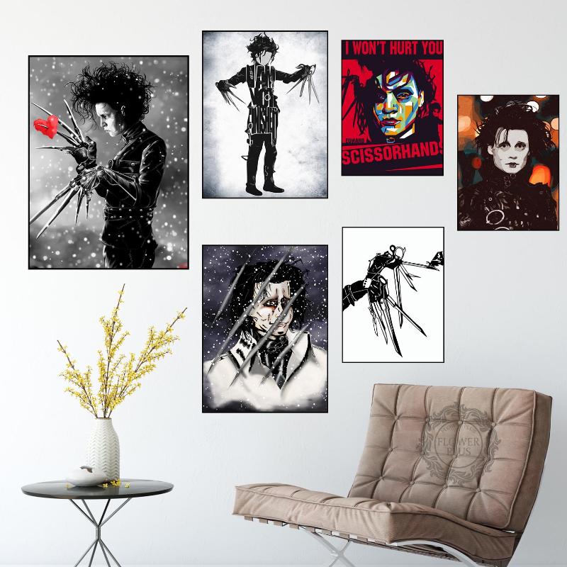 

Johnny Depp Edward Scissorhands Coated paper posters Classic Home Decor Wall Posters Art Painting Home Room Decor