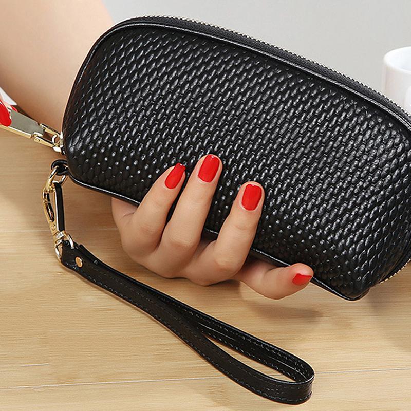 

Women Genuine Leather Cosmetic Bag For Women 2020 Actor makeup Clutch cell phone Bag leather Professional organizer Bags, B03