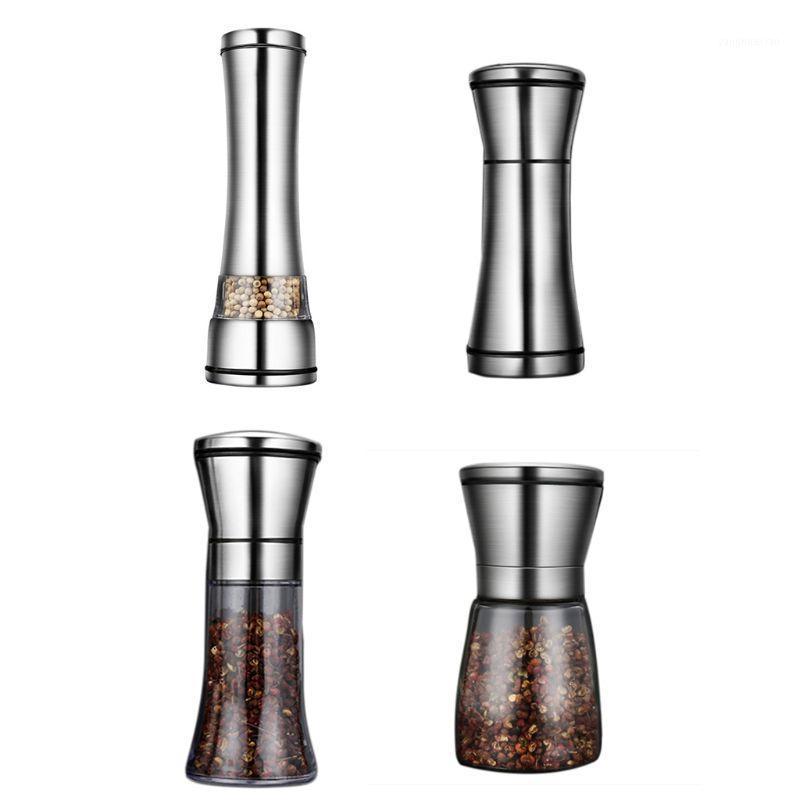 

Manual Pepper Grinder Polished Stainless Steel Coarseness Adjustable Ceramic Core Rotor Salt Spice Mill Kitchen Tool1