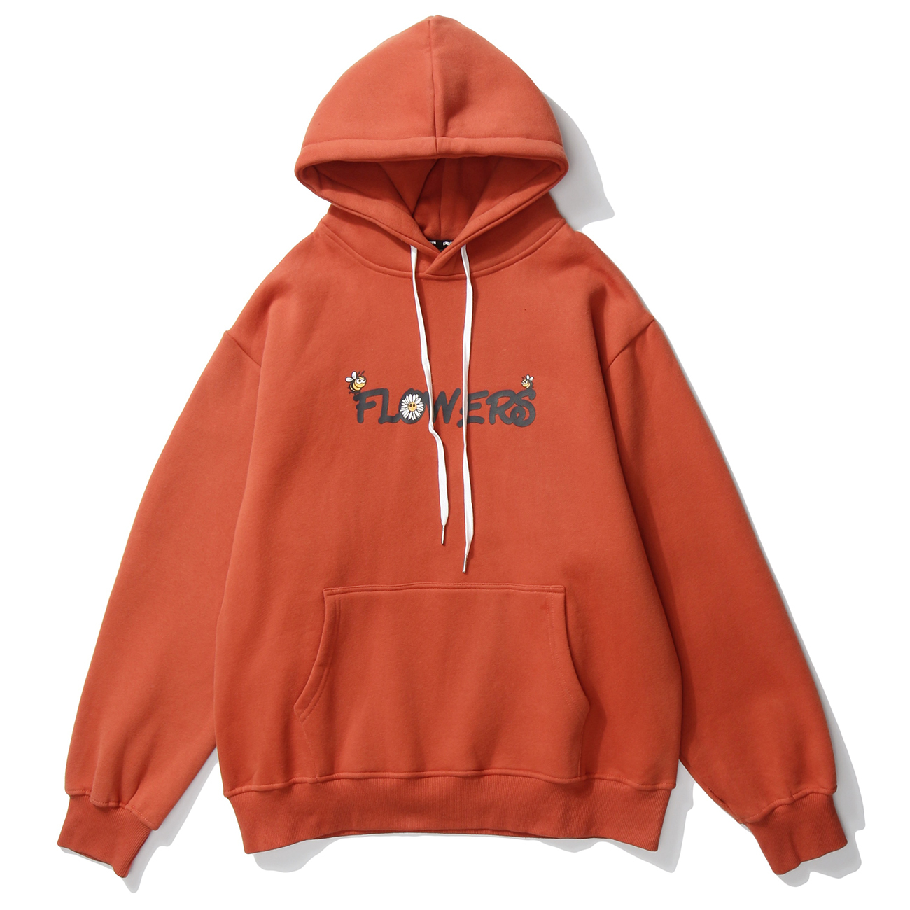 

2021 New Aelfric Eden Hip Hop Flowers Print Hoodie Harajuku Casual Autumn Hooded Sweatshirts Streetwear Hoodies Pullover 80va, Orange