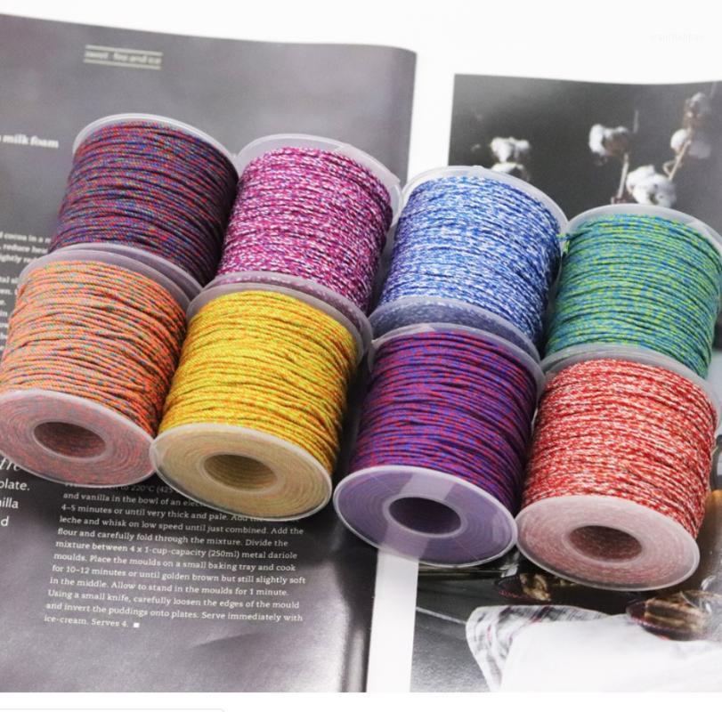 

50M/Spool 1.5mm Braided Nylon Cotton Cord Thread Bracelet Beads For Jewelry DIY Macrame Women Tassels Findings1, Black;white
