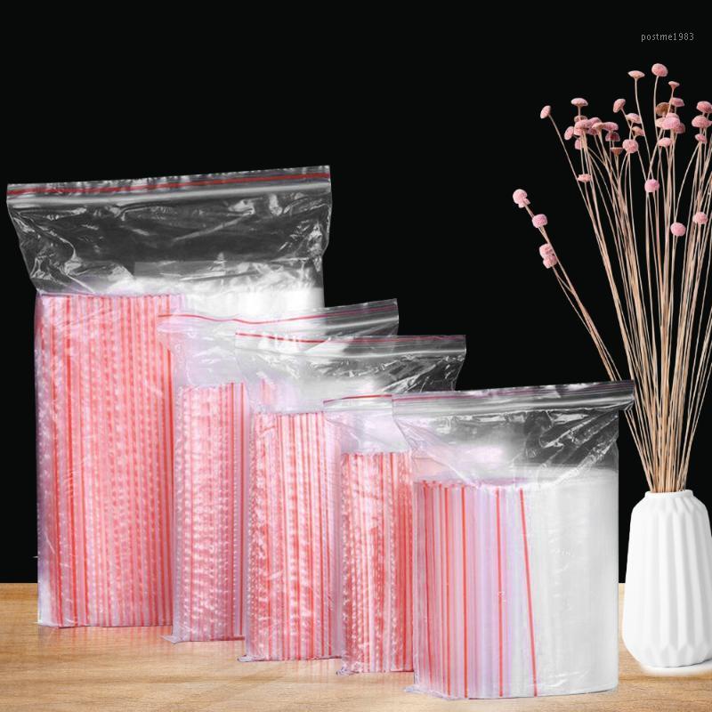 

100 Pcs Plastic Bags Packaging Jewelry Small Bags Clear Fresh-keeping Dustproof Reclosable Candy Storage1