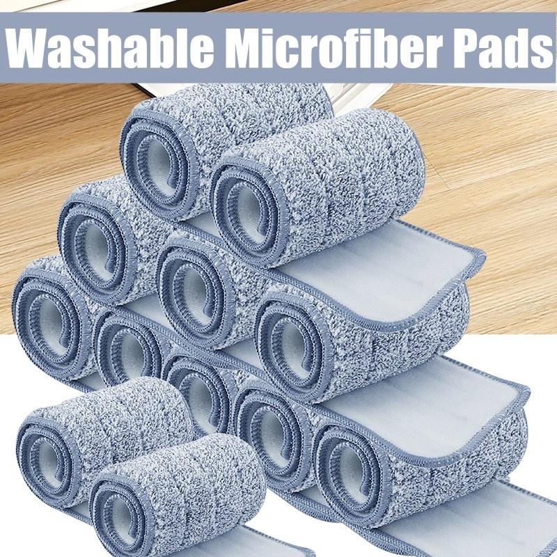 

1/2/3/4/5/10/30 PCS Washable Durable Replacement Microfiber Pads Dust Push Mop Cloth for Flat Squeeze Pad Micro Fiber Cleaning, As pic