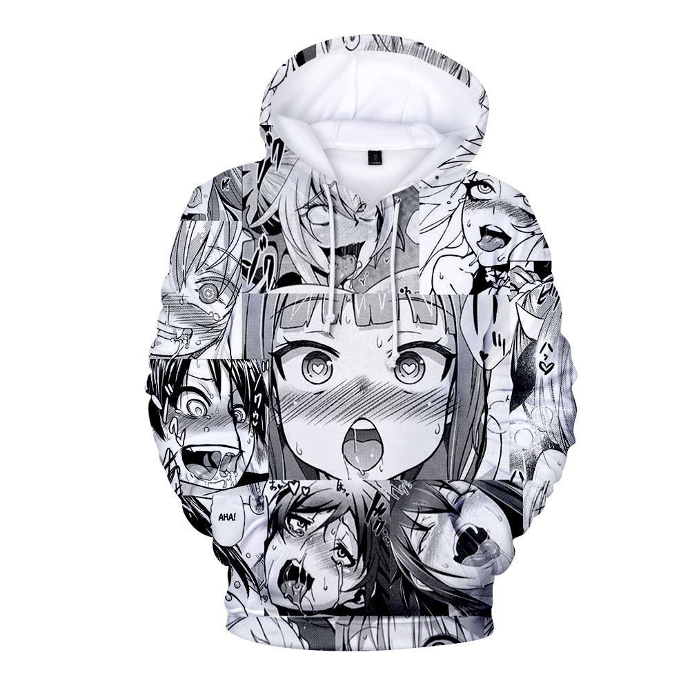 ahegao print hoodies