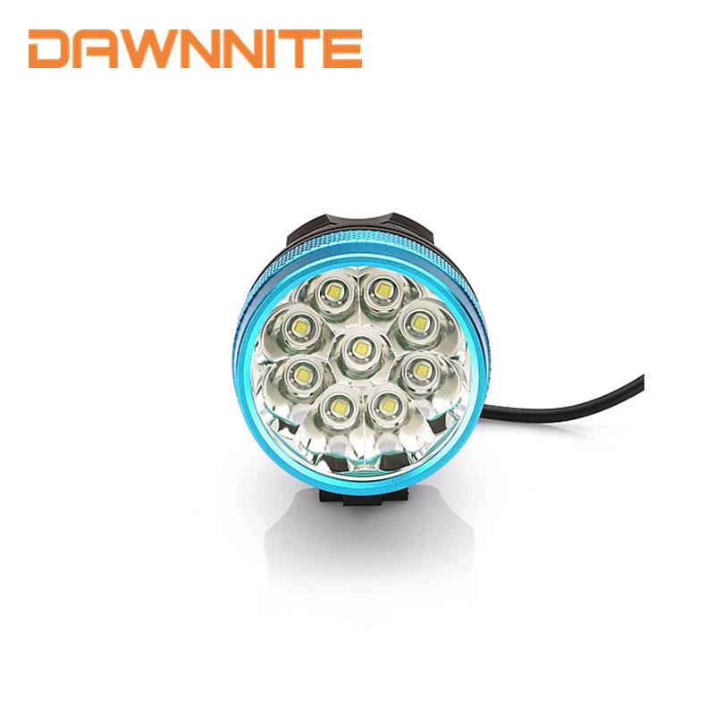 

New Bicycle Front Lights 9x CREE XM-L T6 LED Headlights Bike Lamp 10800 Lumens Headlamp + 9600mAh Battery Pack + 8.4V Charger