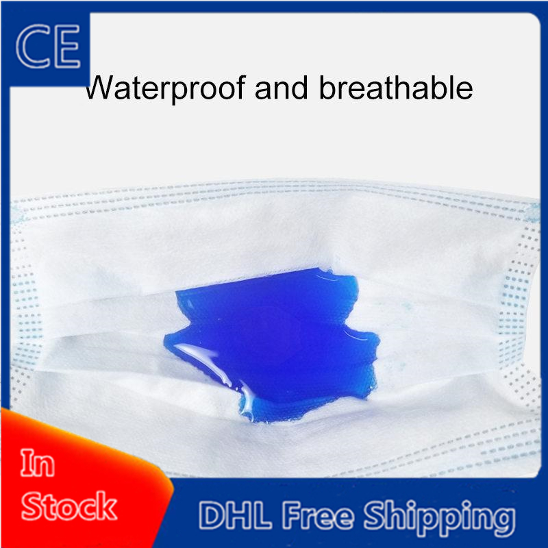 

Black face masks DHL free shop in 48 hours 50pcs black disposable Earloop face masks dust-proof black masque CONFORMITE EUROPEEN