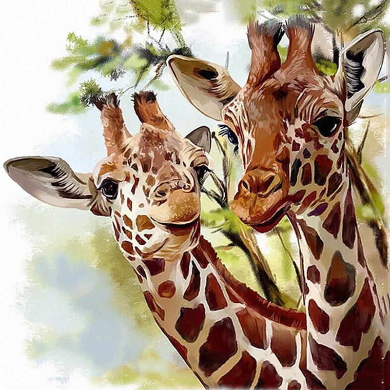 

DIY 5D Full Diamond Painting Cross Stitch Painting Oil giraffe Diamond Embroidery Needlework Patterns Rhinestone kits1