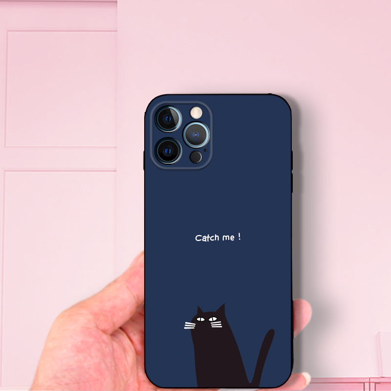 

Cartoon case for iphone12pro protective silicone back cover, Blue