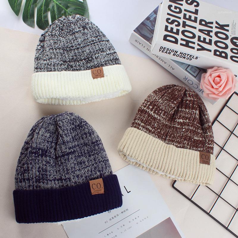 

Plus Velvet Wool Cap Men's Fashion Korean-style Versitile Fashion Autumn and Winter Warm Knitted Beanie Hat Thick Youth Winter H1, Solid black