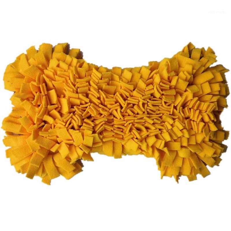 

Pet Toys Dog Blanket Toys Mat Pad Piecing Feeding Multicolor Washable Round Training Pet Sniffing-Yellow1, Yellow