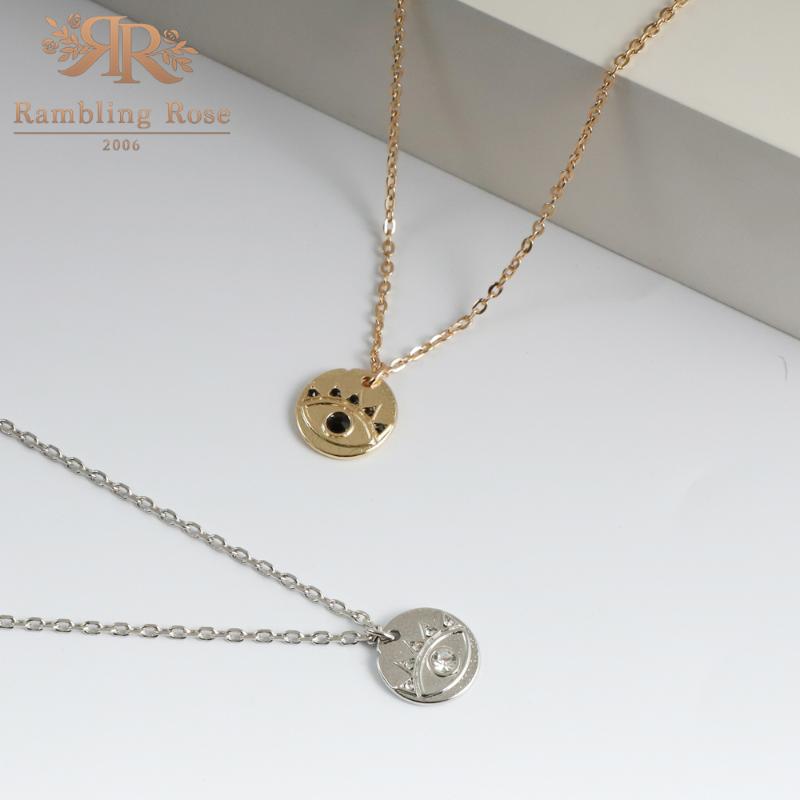 

Chains Vintage Demon Eye Pendant Necklace For Women Crystal Neck Gold Color Chokers Collars Punk Fashion Jewelry Gift