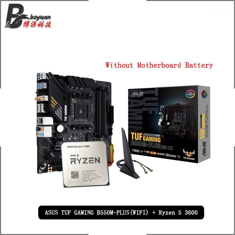 

AMD Ryzen 5 3600 R5 3600 CPU + ASUS TUF GAMING B550M PLUS (WI-FI) Motherboard Suit Socket AM4 All new but without cooler1