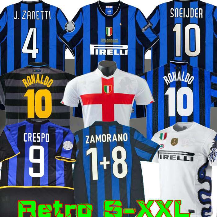 

Finals 99 Soccer MILITO SNEIJDER ZANETTI Retro 2010 Jersey Pizarro 97 Baggio 1997 1998 03 02 MILAN Djorkaeff 98 RONALDO Inter 2009 Foot Hado, Black;green