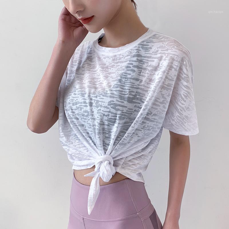 

breathable yoga top women short sleeve loose sport top quick dry T-shirt running fitness thin yoga blouse1, Black